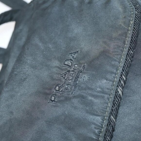 PRADA Backpack Nylon Black Silver Auth bs30542 main image 13